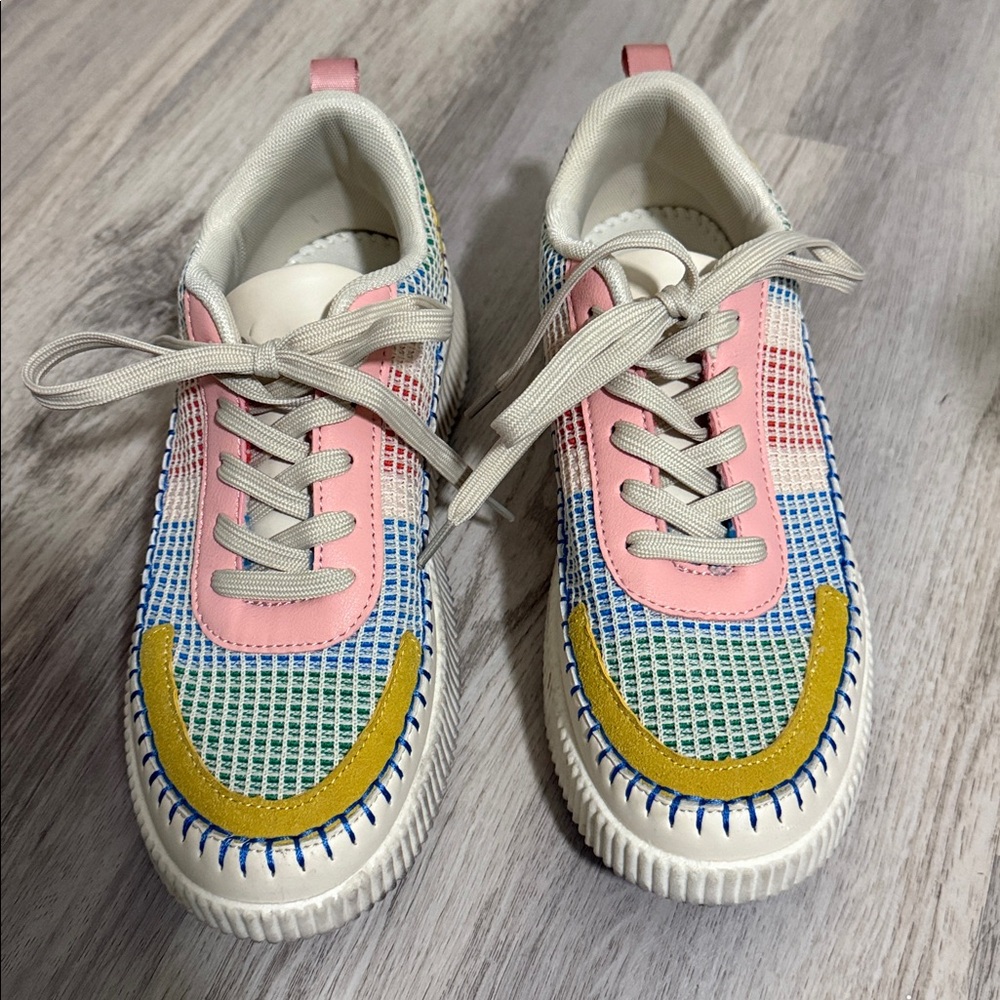 Nicole Miller Colorful Knit Sneakers